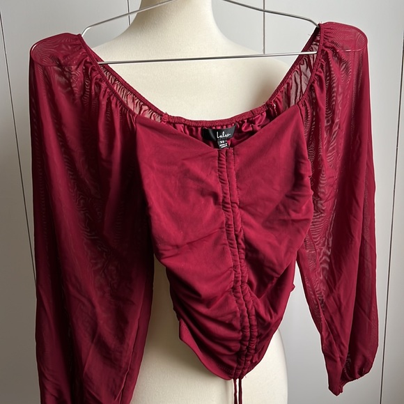 Lulus completely charmed long sleeve crop NWT - Picture 6 of 8